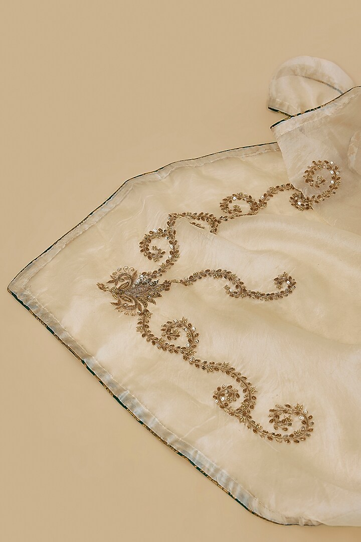Ivory Banarasi Silk Zardosi Work Kurta Set by Sahreen at Pernia's Pop Up Shop