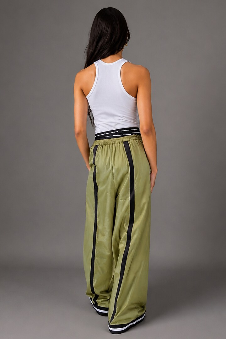 White Giza Cotton Gathered Trouser by SAIM at Pernia's Pop Up Shop