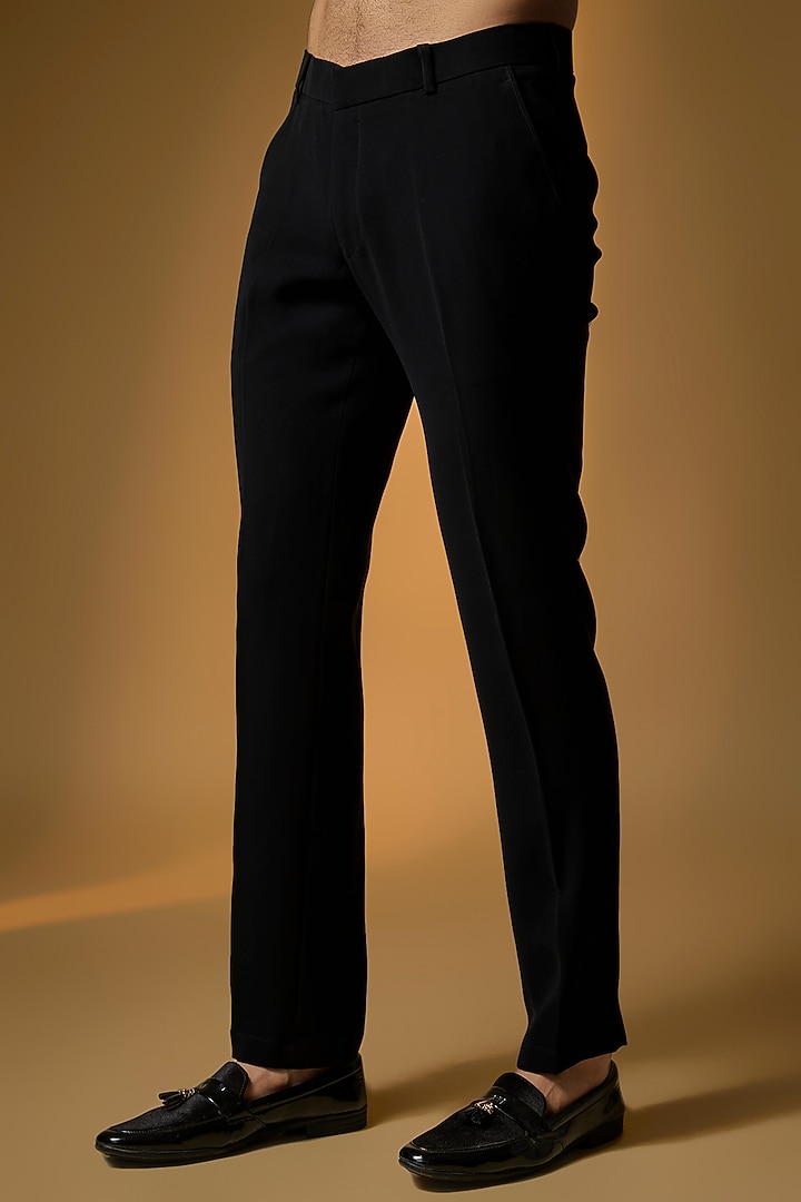 Black Cotton Pants by SANJANA REDDY MEN at Pernia's Pop Up Shop