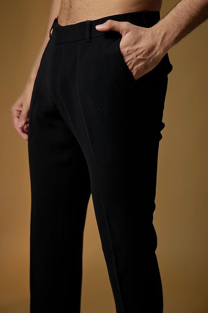 Black Cotton Pants by SANJANA REDDY MEN at Pernia's Pop Up Shop