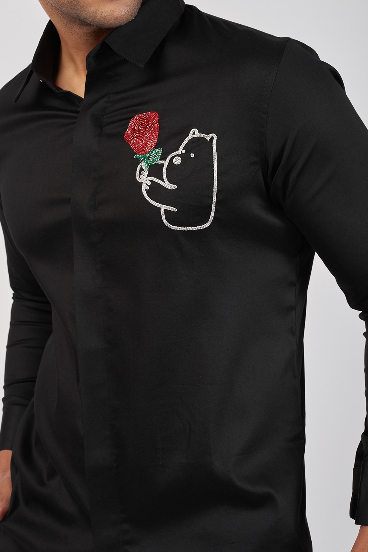 stretchable shirt black