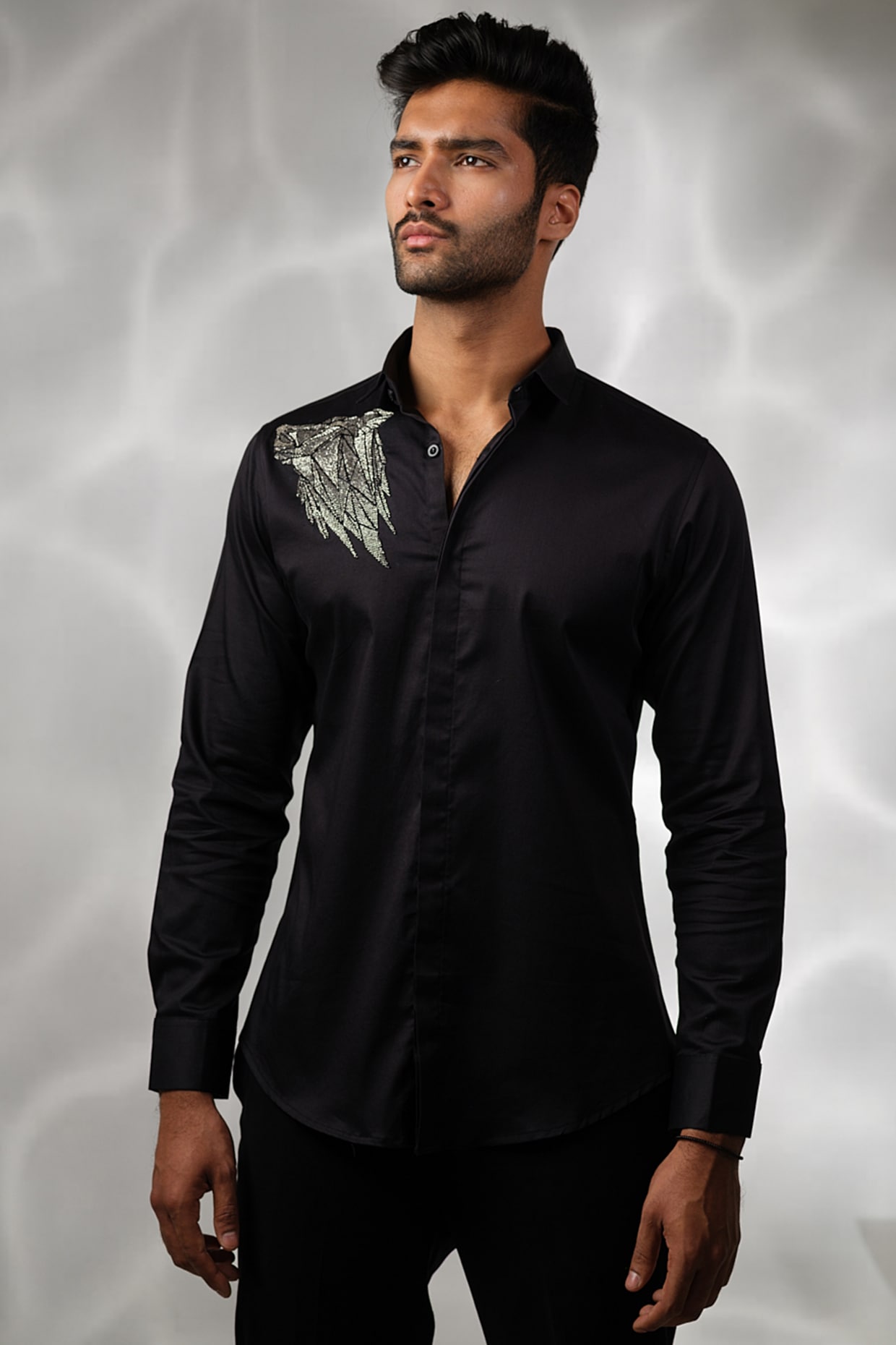 Buy Black Shirt For Party Wear for men Online from Indian Designers 2024