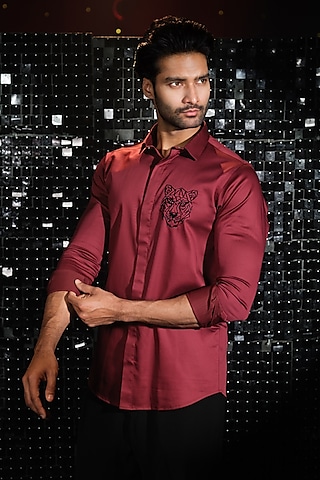For Men Mens Casual Shirts Myntra Myntra Mens Red Shirts Casual