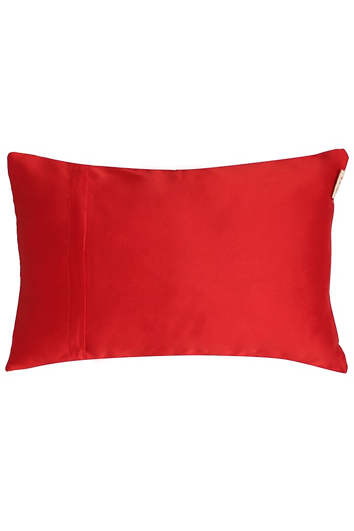 Red & Ivory Jacquard Cushion Covers (Set of 2) by Saka Designs - Home at Pernia's Pop Up Shop