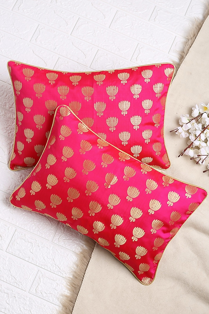 Magenta Cushion Cover (Set of 2) by Saka Designs - Home