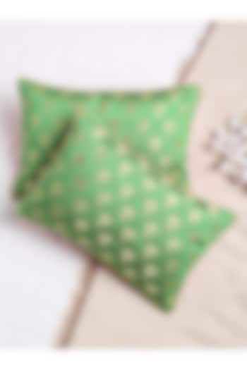 Pastel Green Cushion Cover (Set of 2) by Saka Designs - Home