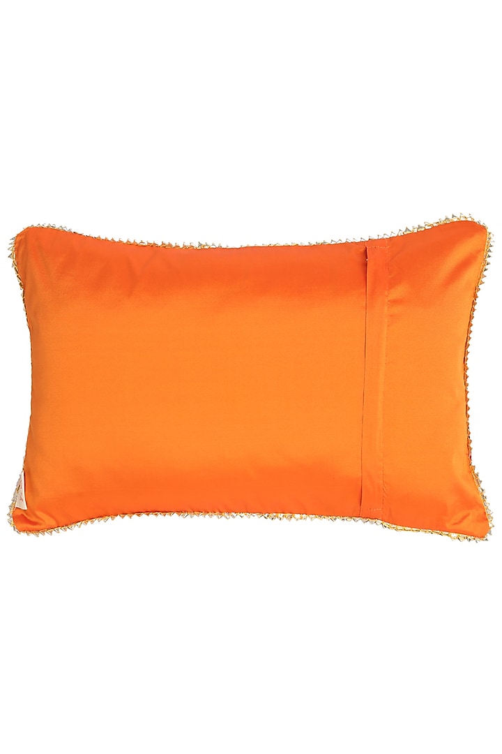 Vibrant Orange Printed Cushion Cover (Set of 2) by Saka Designs - Home at Pernia's Pop Up Shop