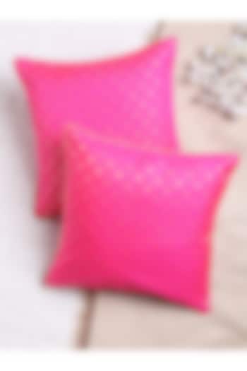 Magenta Motif Cushion Cover (Set of 2) by Saka Designs - Home