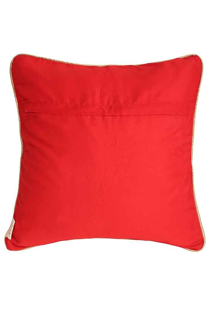 Red Embellished Cushion Cover (Set of 2) by Saka Designs - Home at Pernia's Pop Up Shop