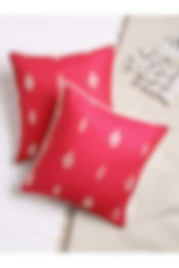 Magenta Motif Cushion Cover (Set of 2) by Saka Designs - Home