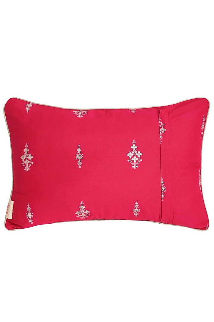 Magenta Polyester Cushion Cover (Set of 2) by Saka Designs - Home at Pernia's Pop Up Shop