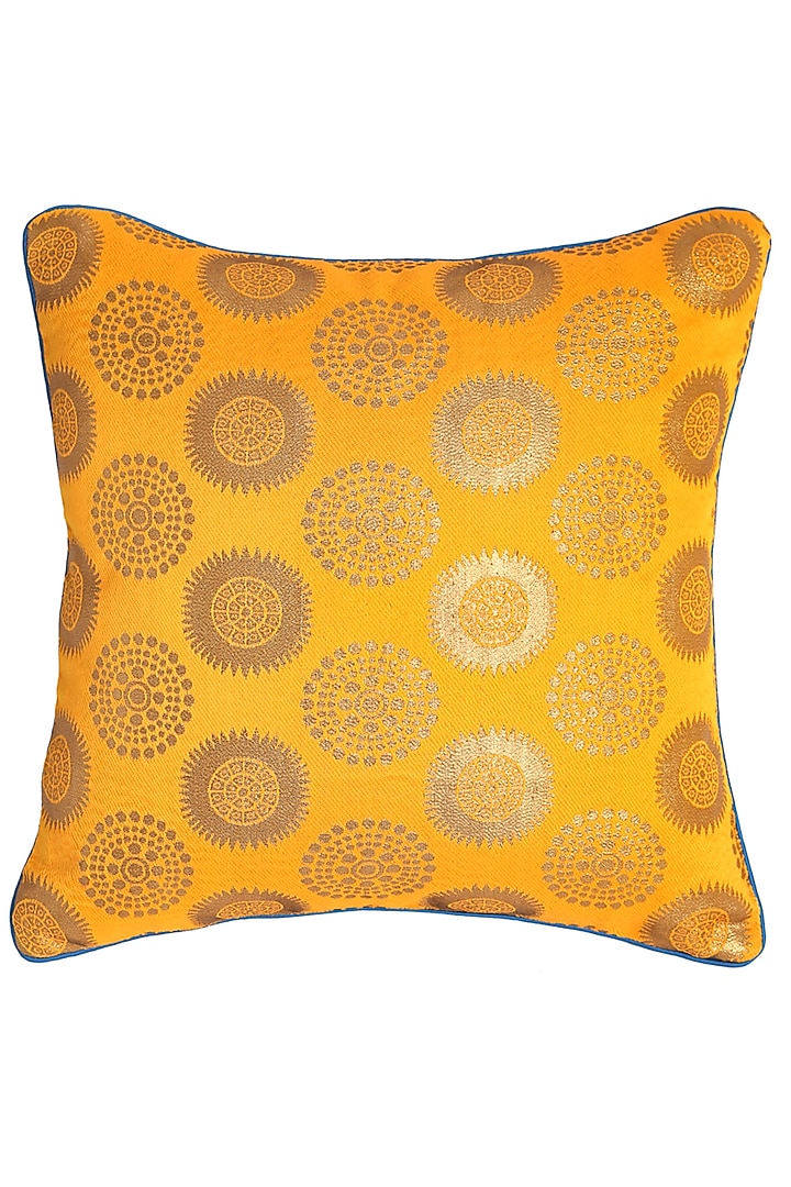 Yellow & Gold Motif Cushion Cover (Set of 2) by Saka Designs - Home at Pernia's Pop Up Shop