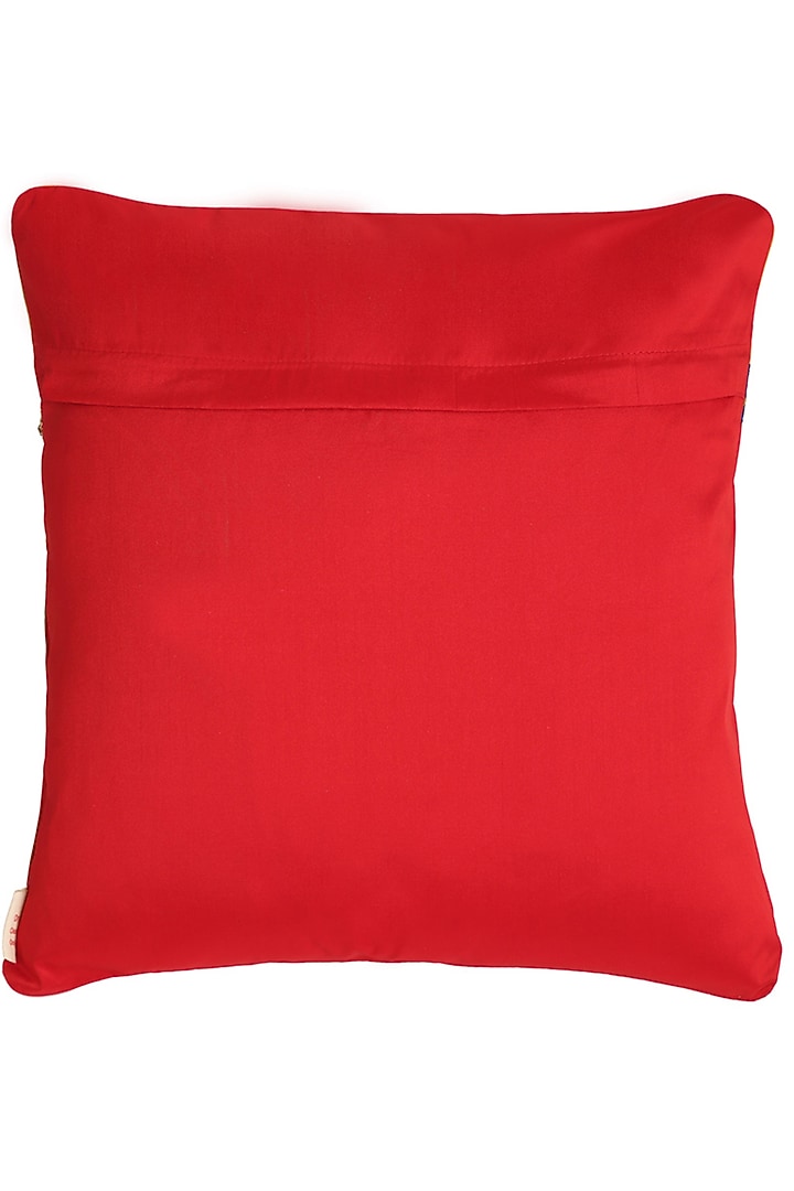 Red & Mustard Jacquard Cushion Covers (Set of 2) by Saka Designs - Home at Pernia's Pop Up Shop