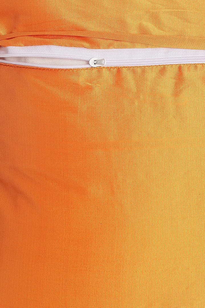 Orange Mirror Work Embroidered Cushion Cover (Set of 2) by Saka Designs - Home at Pernia's Pop Up Shop