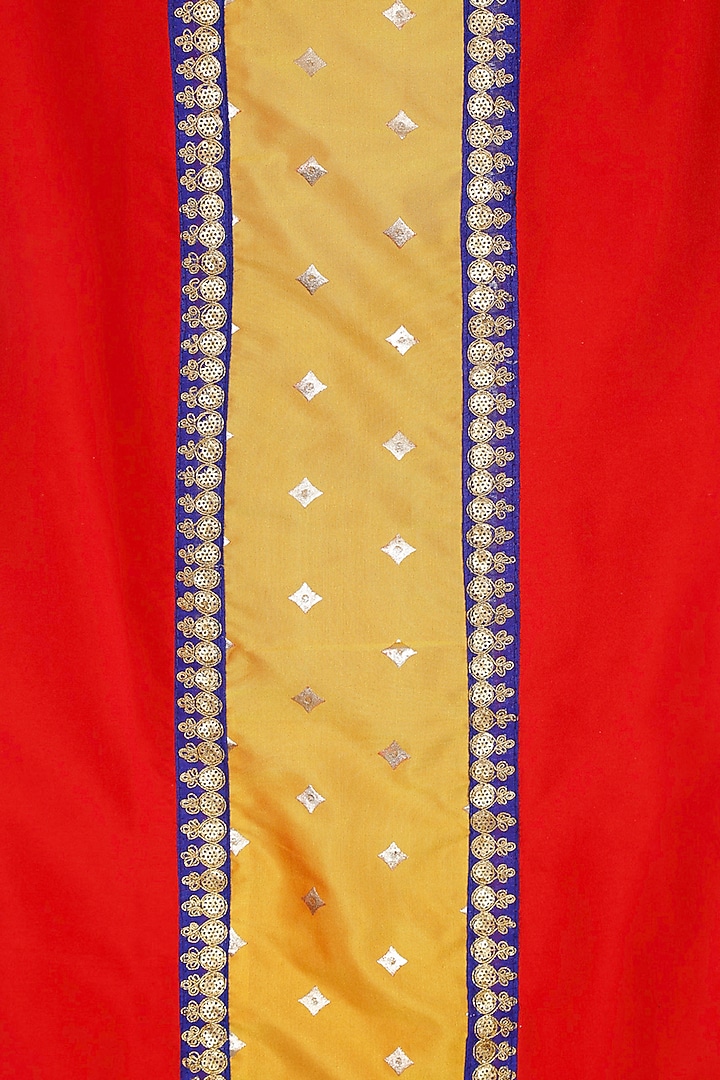 Red & Mustard Silk Blend Table Runner by Saka Designs - Home at Pernia's Pop Up Shop