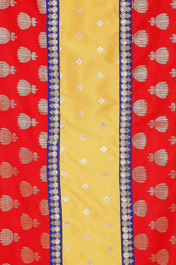 Red & Mustard Jacquard Table Runner by Saka Designs - Home at Pernia's Pop Up Shop