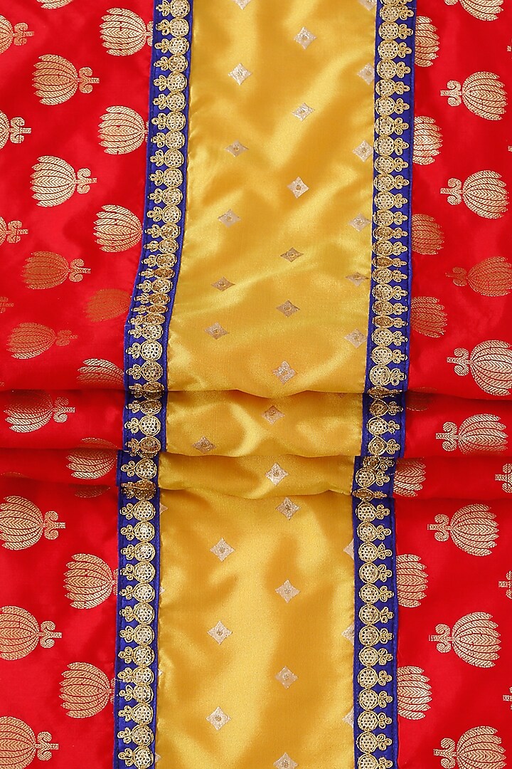 Red & Mustard Jacquard Table Runner by Saka Designs - Home at Pernia's Pop Up Shop