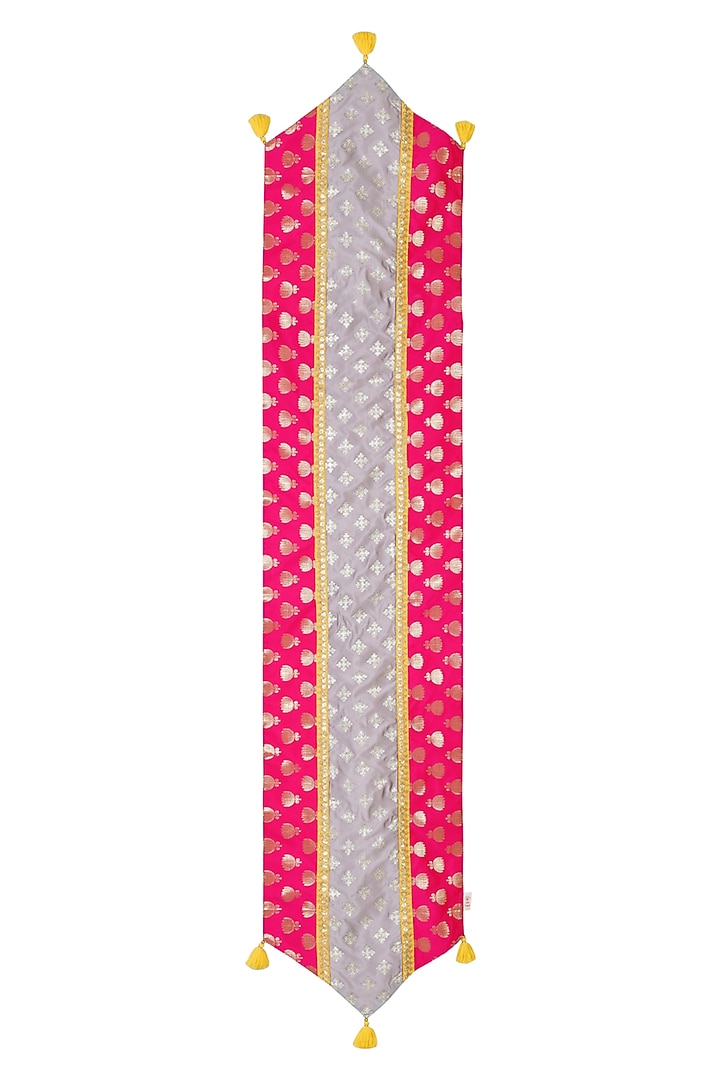 Grey & Magenta Silk Blend Table Runner by Saka Designs - Home at Pernia's Pop Up Shop
