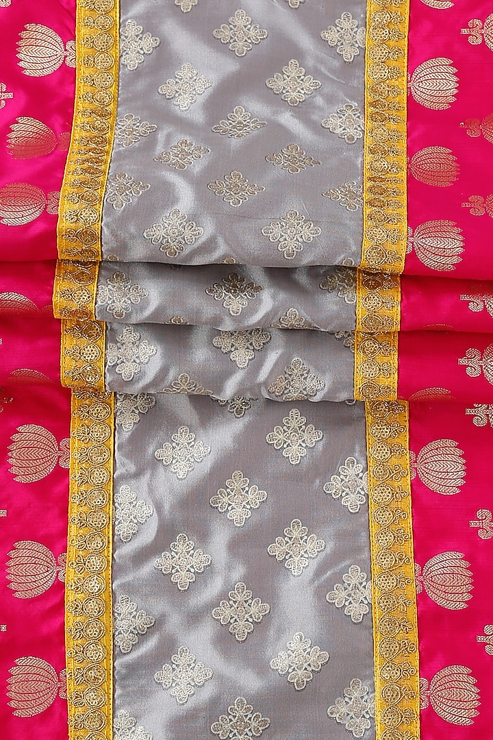 Grey & Magenta Silk Blend Table Runner by Saka Designs - Home at Pernia's Pop Up Shop