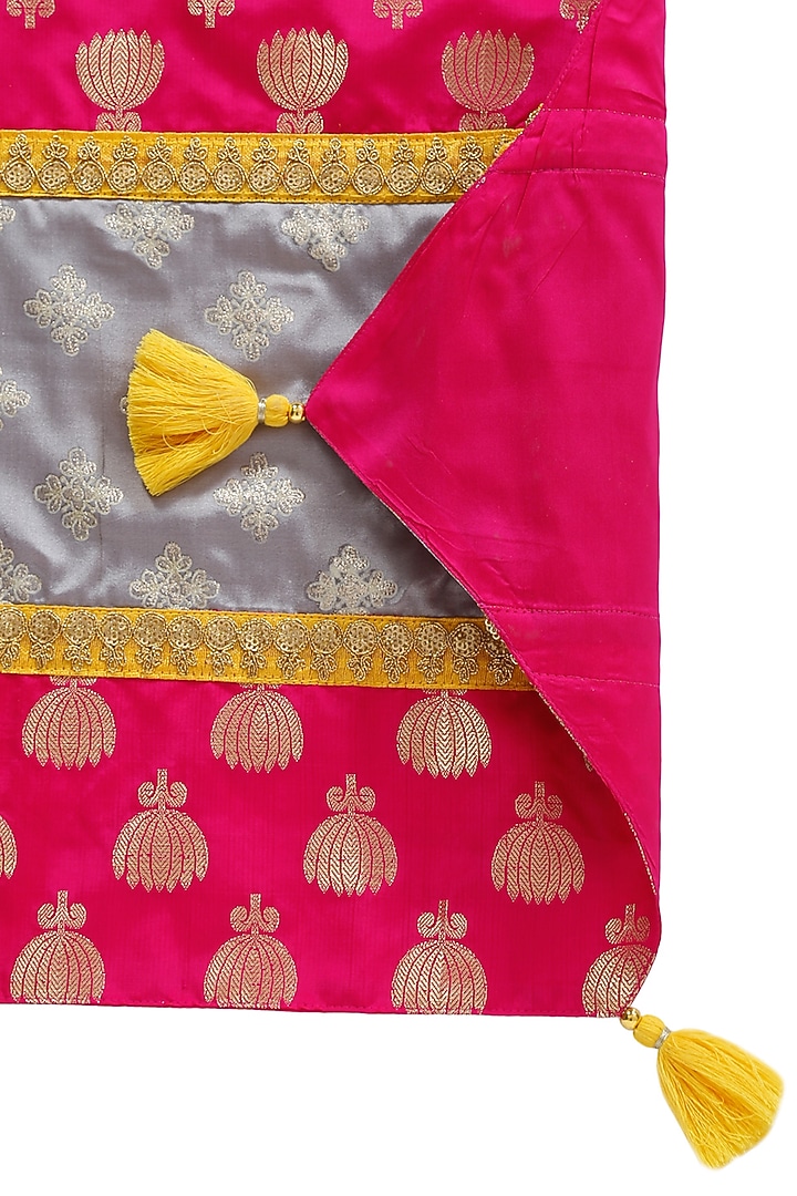 Grey & Magenta Silk Blend Table Runner by Saka Designs - Home at Pernia's Pop Up Shop