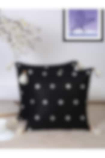 Black Ethnic Motif Cotton Cushion Covers (Set of 2) by Saka Designs - Home at Pernia's Pop Up Shop