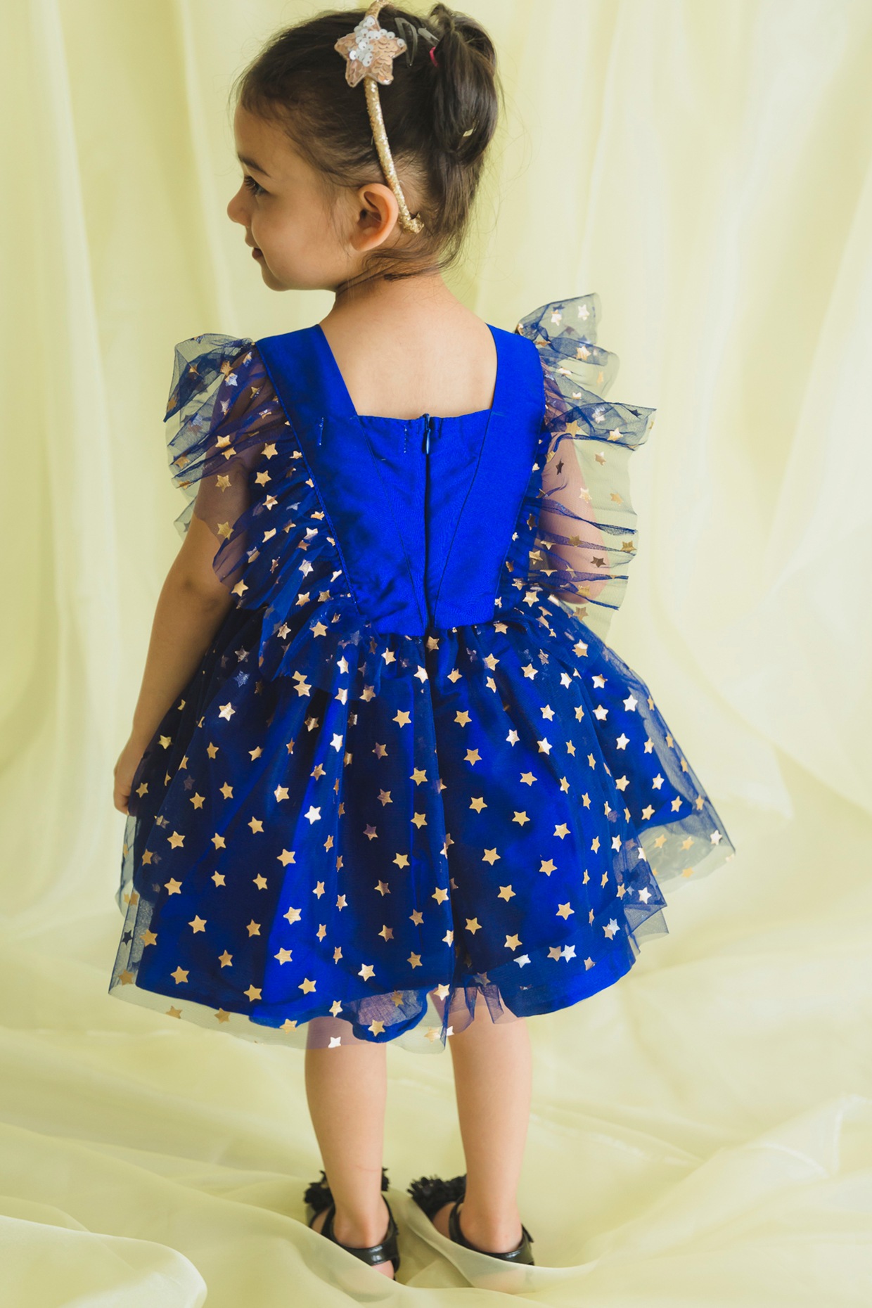 Party Style Paper Silk Royal Blue Color Gown | Baby clothes girl dresses,  Gowns for girls, Baby frocks party wear