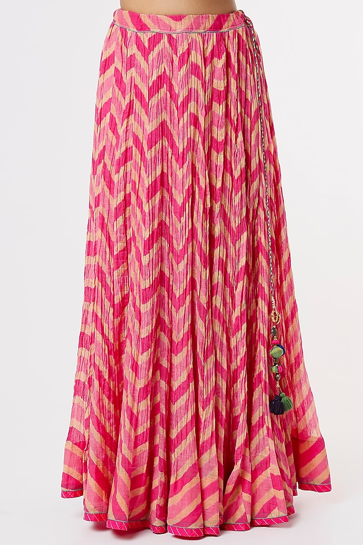 Blush Pink Printed Wedding Lehenga Set by Sangeeta Kilachand at Pernia's Pop Up Shop