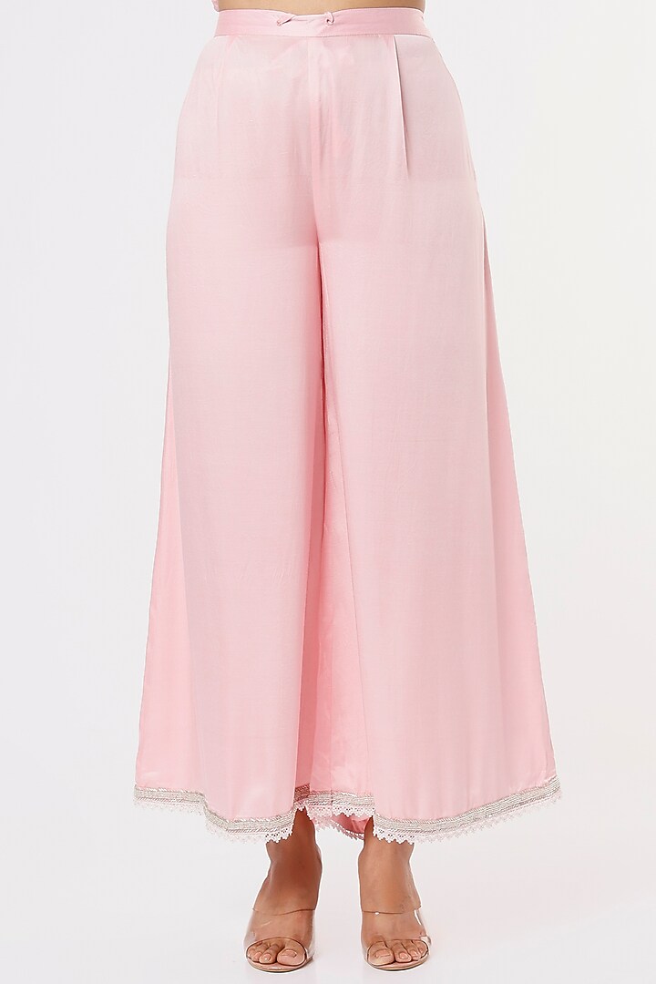 Blush Pink Embellished Kurta Set by Sangeeta Kilachand at Pernia's Pop Up Shop