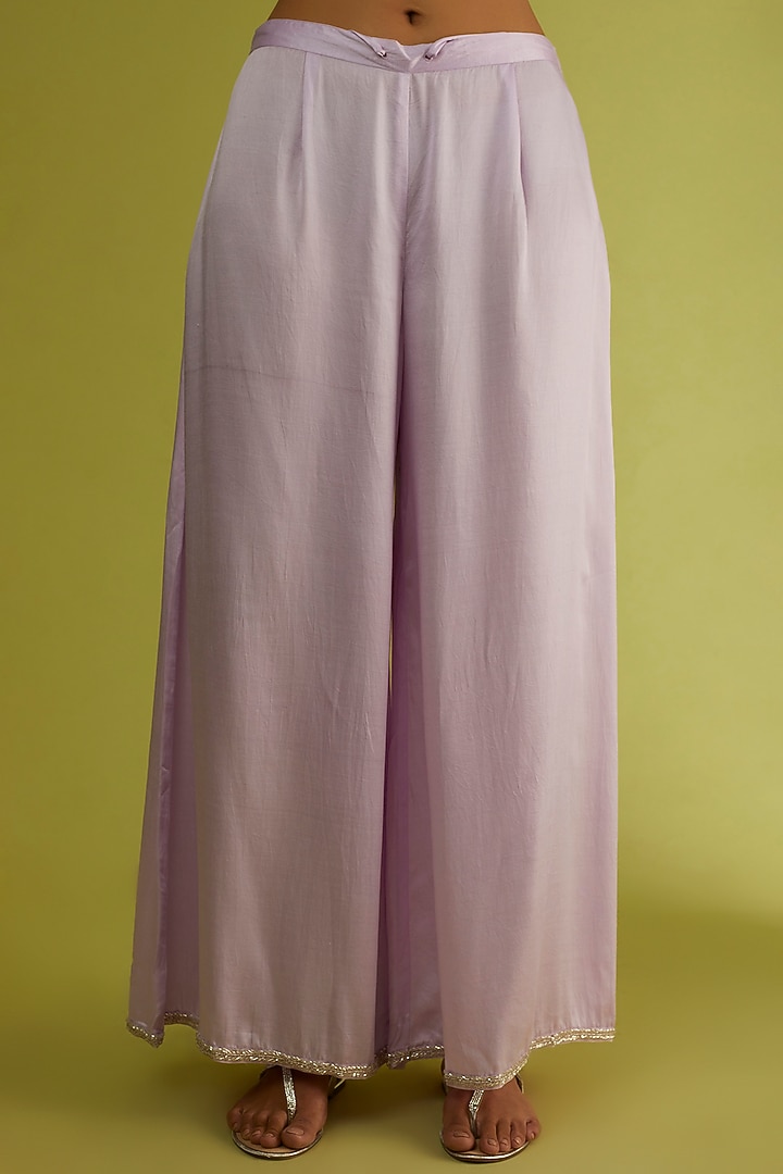 Lavender Chikankari Kurta Set by Sangeeta Kilachand at Pernia's Pop Up Shop