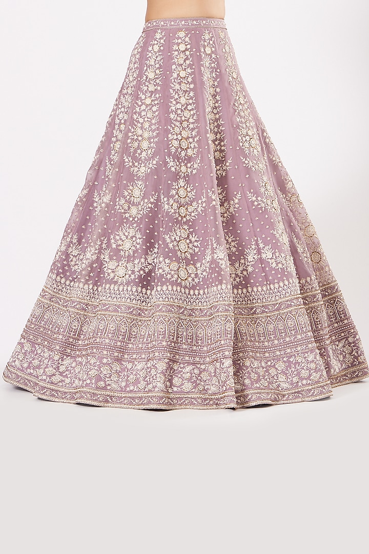 Lilac Embroidered Bridal Lehenga Set by Sahil Kochhar at Pernia's Pop Up Shop