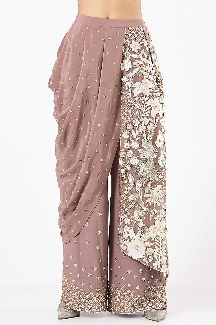 Champagne Organza Embroidered Jacket Set by Sahil Kochhar at Pernia's Pop Up Shop