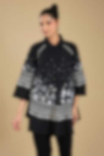 Black Shirting Shirt by Sahil Kochhar at Pernia's Pop Up Shop