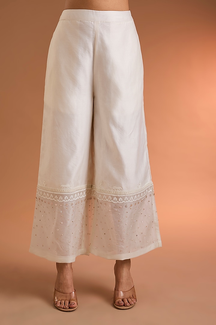 Ivory Chanderi Co-Ord Set by Sahil Kochhar at Pernia's Pop Up Shop