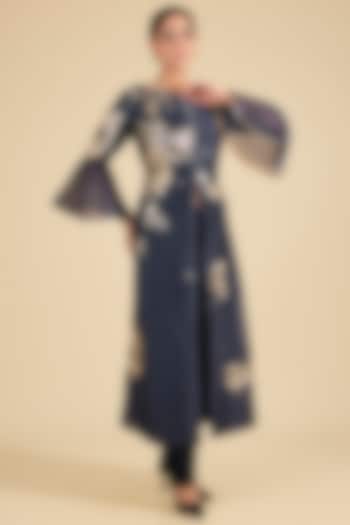 Black Chanderi Tunic by Sahil Kochhar at Pernia's Pop Up Shop