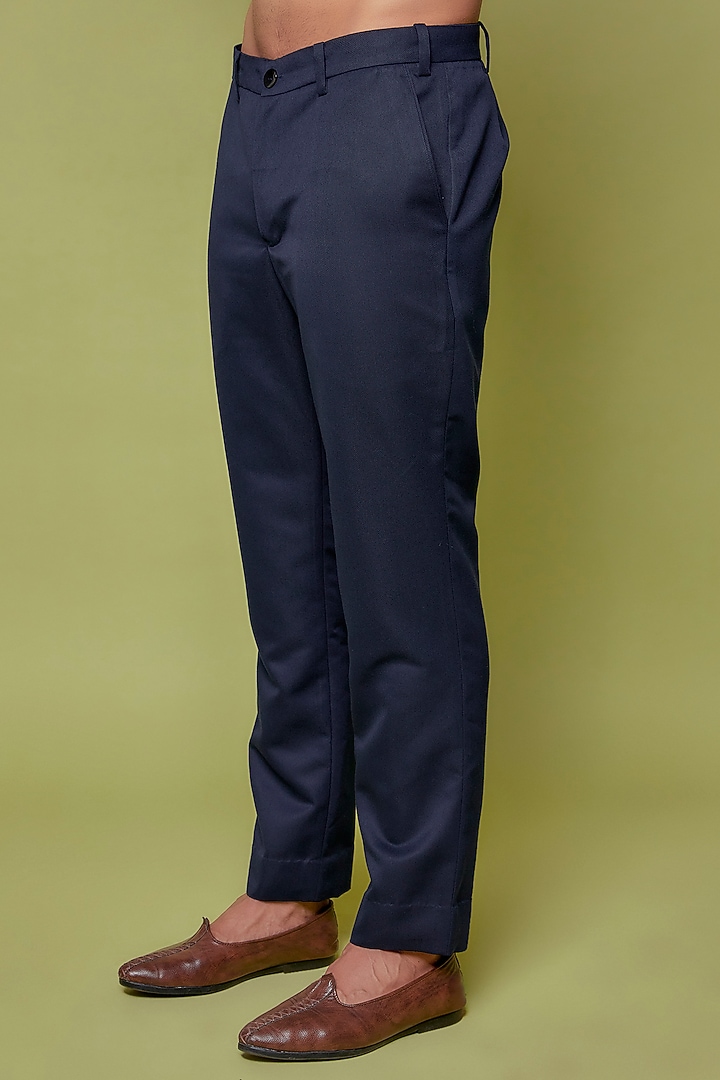 Blue Matka Silk 3D Applique Hand Embroidered Groom Sherwani Set by Sahil Kochhar Men at Pernia's Pop Up Shop