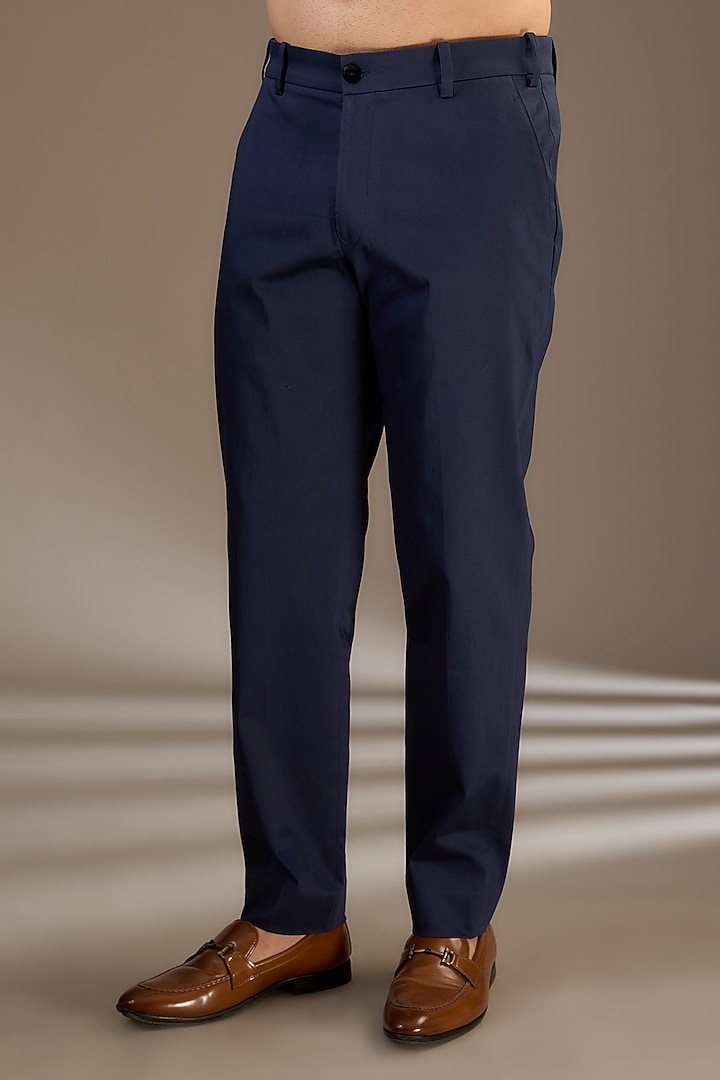 Indigo Blue Matka Silk Resham 3D Embroidered Bandhgala Set by Sahil Kochhar Men at Pernia's Pop Up Shop