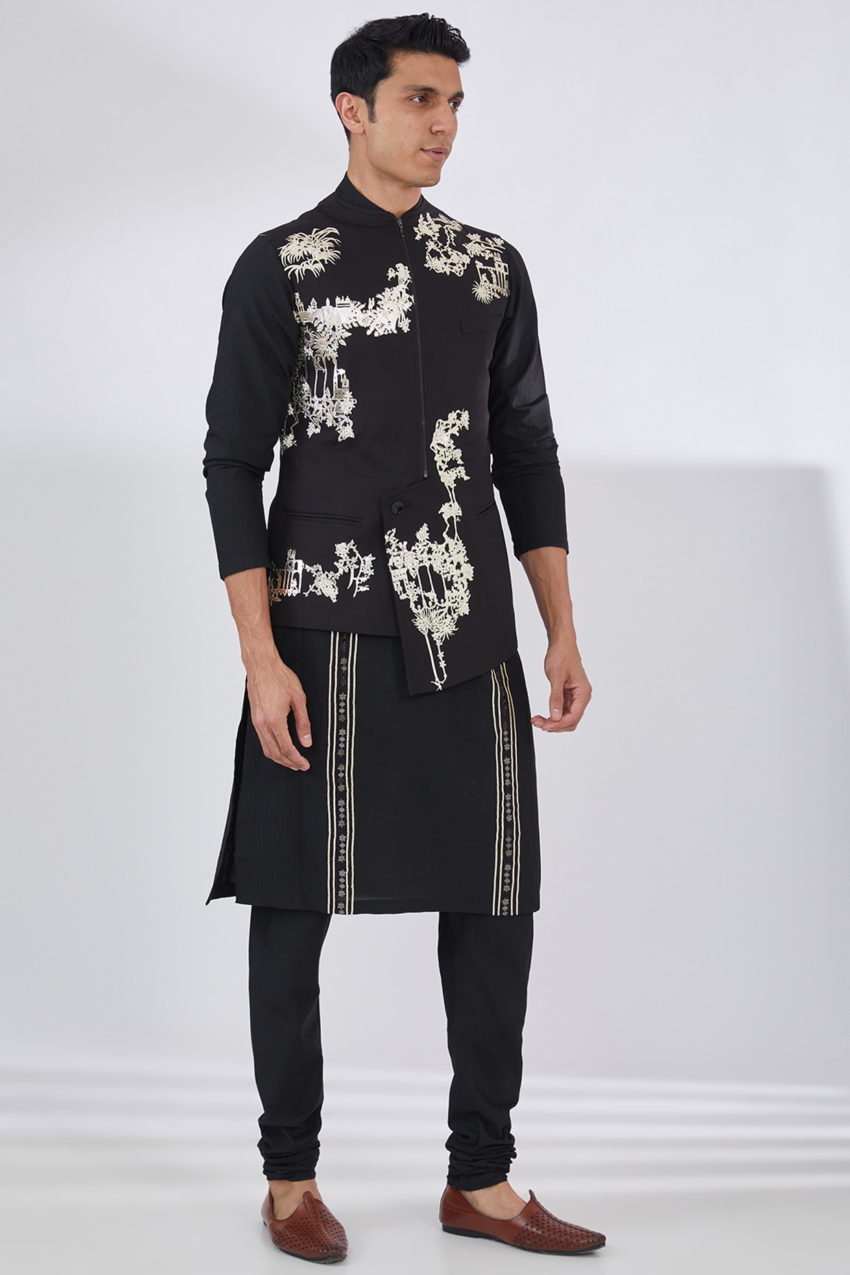 Party Wear Mens Imported Silk Kurta Pajama and Nehru Jacket Set at best  price in Indore