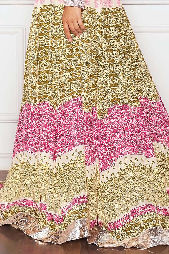 Multi-Colored Crepe Printed Skirt Set by Sakshi Girri at Pernia's Pop Up Shop