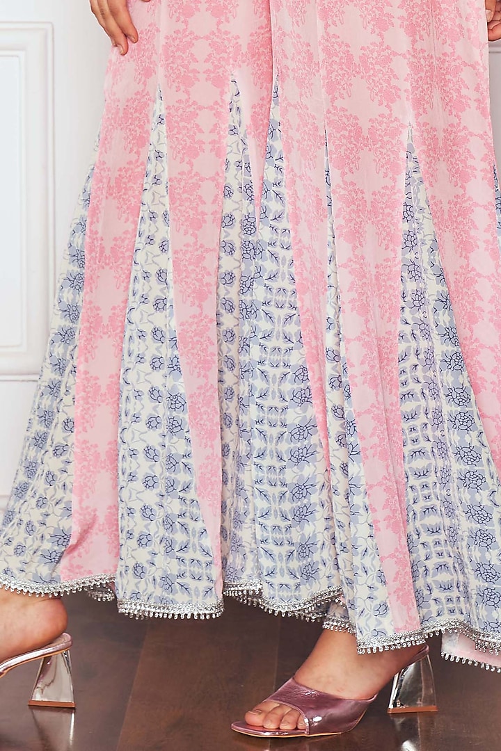 Pink Crepe Printed Jumpsuit by Sakshi Girri at Pernia's Pop Up Shop