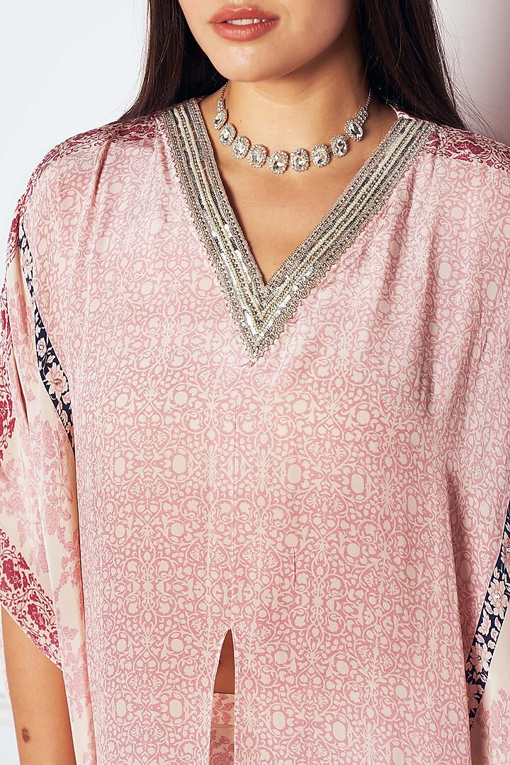 Pink Crepe Printed Party Wear Sharara Set by Sakshi Girri at Pernia's Pop Up Shop