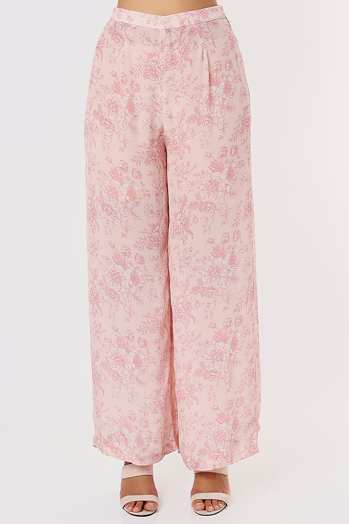 Blush Pink Wrinkle Cotton Co-Ord Set by Sakshi Girri at Pernia's Pop Up Shop