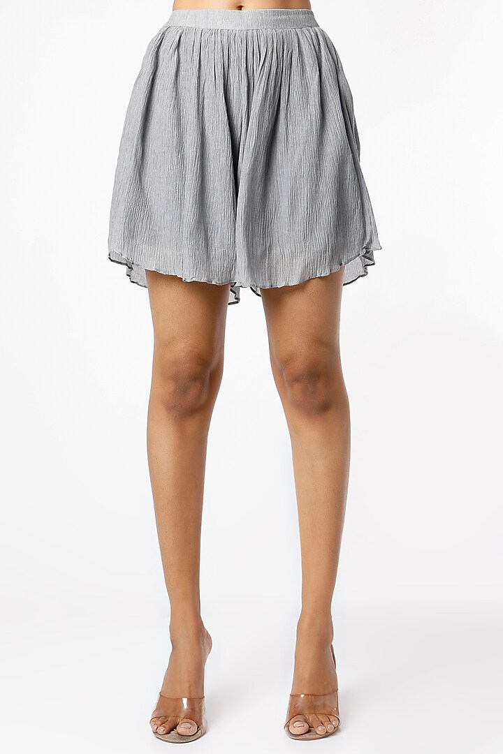 Grey Embroidered Co-Ord Set by Sakshi Girri at Pernia's Pop Up Shop