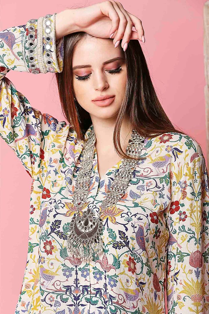 Multi Colored Printed Pant Set by Sakshi Girri at Pernia's Pop Up Shop