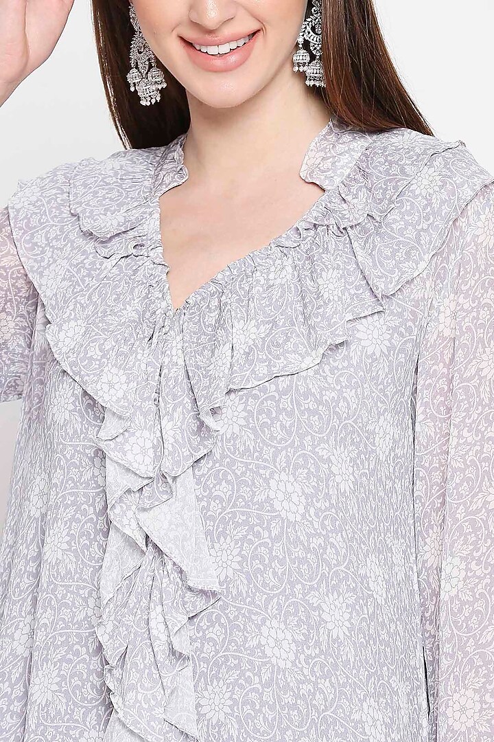 Lavender Floral Printed Maxi Summer Dress by Sakshi Girri at Pernia's Pop Up Shop