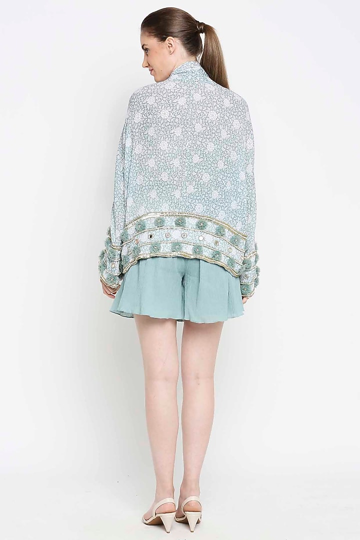 Pine Green Embroidered Co-Ord Set by Sakshi Girri at Pernia's Pop Up Shop