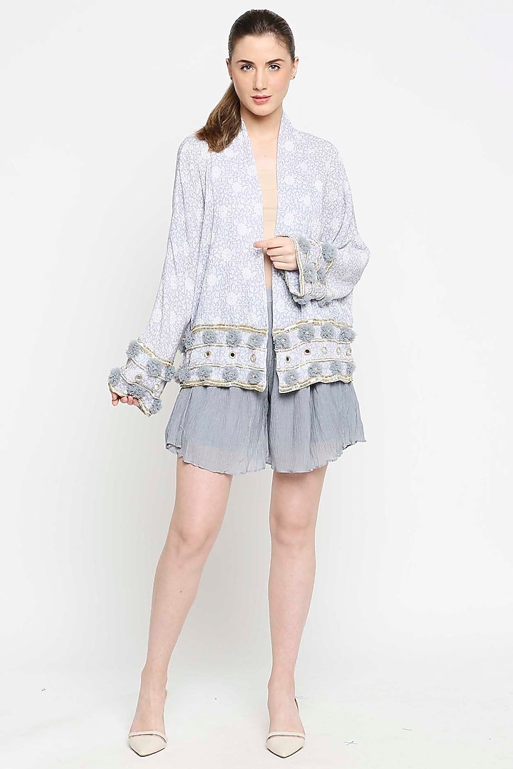 Lavender Embroidered CoOrd Set Design by Sakshi Girri at Pernia's Pop