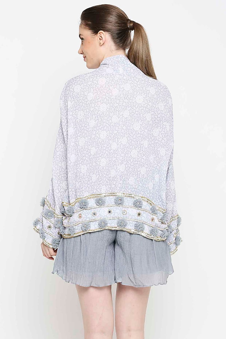 Lavender Embroidered Co-Ord Set by Sakshi Girri at Pernia's Pop Up Shop