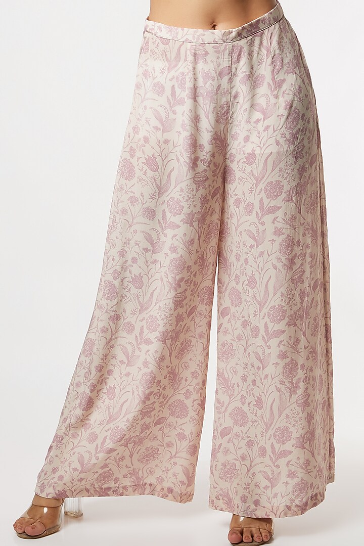 Blush Pink & Cobalt Blue Printed Kaftan Set by Sakshi Girri at Pernia's Pop Up Shop