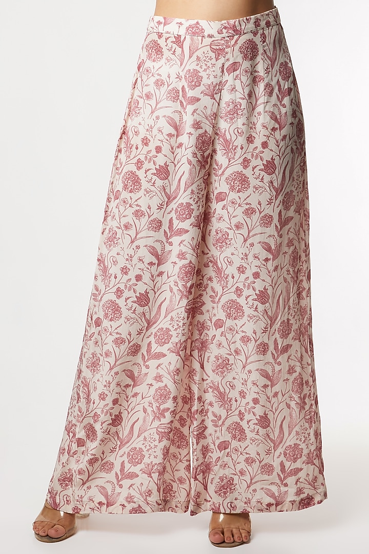 Rust Pink & Lavender Printed Kaftan Set by Sakshi Girri at Pernia's Pop Up Shop