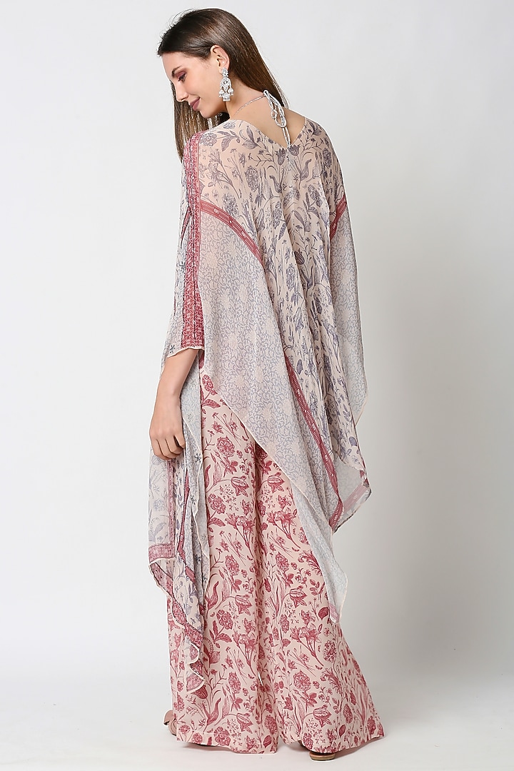 Lavender & Rust Pink Palazzo Pant Set by Sakshi Girri at Pernia's Pop Up Shop